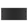 RACKOVÁ SKŘÍŇ 19" NÁSTĚNNÁ 4U/600X450 (FLAT PACK) S PROSKLENÝMI DVEŘMI ČERNÁ  V2
