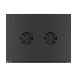 RACKOVÁ SKŘÍŇ 19" NÁSTĚNNÁ 4U/600X450 (FLAT PACK) S PROSKLENÝMI DVEŘMI ČERNÁ  V2