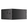 RACKOVÁ SKŘÍŇ 19" NÁSTĚNNÁ 4U/600X450 (FLAT PACK) S PROSKLENÝMI DVEŘMI ČERNÁ  V2