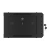 RACKOVÁ SKŘÍŇ 19" NÁSTĚNNÁ 4U/600X450 (FLAT PACK) S PROSKLENÝMI DVEŘMI ČERNÁ  V2