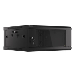 RACKOVÁ SKŘÍŇ 19" PRO MONTÁŽ NA STĚNU 4U/600X600 (FLAT PACK) V2 ČERNÁ