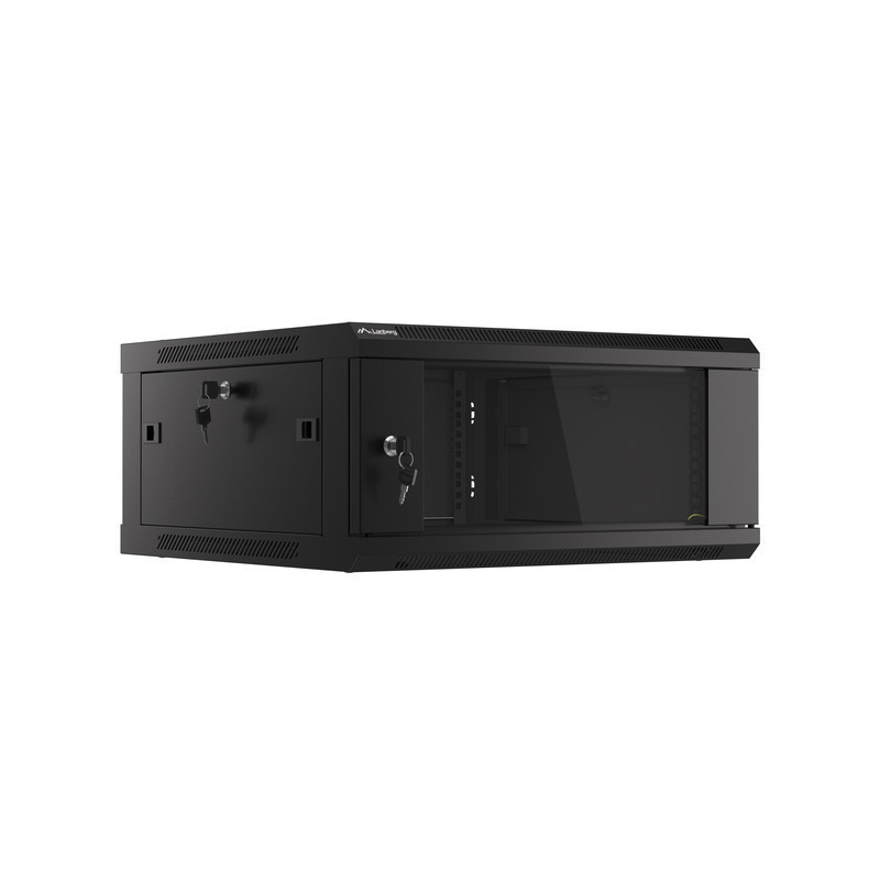 RACKOVÁ SKŘÍŇ 19" PRO MONTÁŽ NA STĚNU 4U/600X600 (FLAT PACK) V2 ČERNÁ