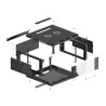 RACKOVÁ SKŘÍŇ 19" PRO MONTÁŽ NA STĚNU 4U/600X600 (FLAT PACK) V2 ČERNÁ