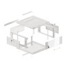 RACKOVÁ SKŘÍŇ 19" PRO MONTÁŽ NA STĚNU 4U/600X600 (FLAT PACK) V2 ŠEDÁ