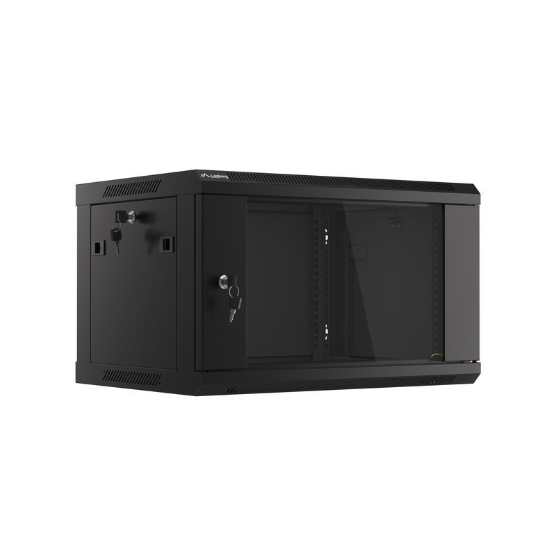 19" RACKOVÁ SKŘÍŇ PRO MONTÁŽ NA STĚNU 6U/600X450 (FLAT PACK) S PROSKLENÝMI DVEŘMI ČERNÁ V2 19" RACKOVÁ SKŘÍŇ PRO MONTÁŽ NA STĚNU 6U/600X450 (FLAT PACK) S PROSKLENÝMI DVEŘMI ČERNÁ V2