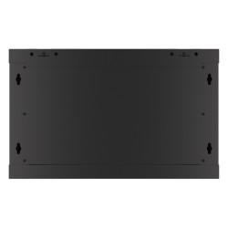 19" RACKOVÁ SKŘÍŇ PRO MONTÁŽ NA STĚNU 6U/600X450 (FLAT PACK) S PROSKLENÝMI DVEŘMI ČERNÁ  V2