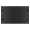 19" RACKOVÁ SKŘÍŇ PRO MONTÁŽ NA STĚNU 6U/600X450 (FLAT PACK) S PROSKLENÝMI DVEŘMI ČERNÁ  V2