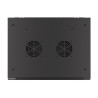 19" RACKOVÁ SKŘÍŇ PRO MONTÁŽ NA STĚNU 6U/600X450 (FLAT PACK) S PROSKLENÝMI DVEŘMI ČERNÁ  V2