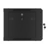19" RACKOVÁ SKŘÍŇ PRO MONTÁŽ NA STĚNU 6U/600X450 (FLAT PACK) S PROSKLENÝMI DVEŘMI ČERNÁ  V2