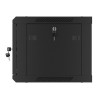 19" RACKOVÁ SKŘÍŇ PRO MONTÁŽ NA STĚNU 6U/600X450 (FLAT PACK) S PROSKLENÝMI DVEŘMI ČERNÁ  V2