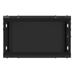 19" RACKOVÁ SKŘÍŇ PRO MONTÁŽ NA STĚNU 6U/600X600 (FLAT PACK) ČERNÁ  V2