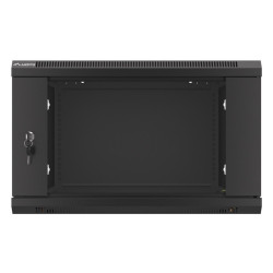 19" RACKOVÁ SKŘÍŇ PRO MONTÁŽ NA STĚNU 6U/600X600 (FLAT PACK) ČERNÁ  V2