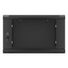 19" RACKOVÁ SKŘÍŇ PRO MONTÁŽ NA STĚNU 6U/600X600 (FLAT PACK) ČERNÁ  V2