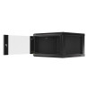 19" RACKOVÁ SKŘÍŇ PRO MONTÁŽ NA STĚNU 6U/600X600 (FLAT PACK) ČERNÁ  V2