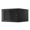 19" RACKOVÁ SKŘÍŇ PRO MONTÁŽ NA STĚNU 6U/600X600 (FLAT PACK) ČERNÁ  V2