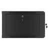 19" RACKOVÁ SKŘÍŇ PRO MONTÁŽ NA STĚNU 6U/600X600 (FLAT PACK) ČERNÁ  V2
