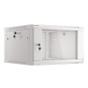 19" RACKOVÁ SKŘÍŇ PRO MONTÁŽ NA STĚNU 6U/600X600 (FLAT PACK) S PROSKLENÝMI DVEŘMI ŠEDÁ  V2