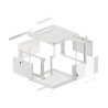19" RACKOVÁ SKŘÍŇ PRO MONTÁŽ NA STĚNU 6U/600X600 (FLAT PACK) S PROSKLENÝMI DVEŘMI ŠEDÁ  V2