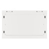 19" RACKOVÁ SKŘÍŇ PRO MONTÁŽ NA STĚNU 6U/600X600 (FLAT PACK) S PROSKLENÝMI DVEŘMI ŠEDÁ  V2