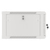 19" RACKOVÁ SKŘÍŇ PRO MONTÁŽ NA STĚNU 6U/600X600 (FLAT PACK) S PROSKLENÝMI DVEŘMI ŠEDÁ  V2