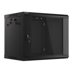 19" RACKOVÁ SKŘÍŇ PRO MONTÁŽ NA STĚNU 9U/600X450 (FLAT PACK) V2 ČERNÁ