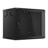 19" RACKOVÁ SKŘÍŇ PRO MONTÁŽ NA STĚNU 9U/600X450 (FLAT PACK) V2 ČERNÁ