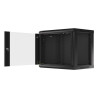 19" RACKOVÁ SKŘÍŇ PRO MONTÁŽ NA STĚNU 9U/600X450 (FLAT PACK) V2 ČERNÁ