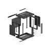 19" RACKOVÁ SKŘÍŇ PRO MONTÁŽ NA STĚNU 9U/600X450 (FLAT PACK) V2 ČERNÁ