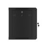 19" RACKOVÁ SKŘÍŇ PRO MONTÁŽ NA STĚNU 9U/600X450 (FLAT PACK) V2 ČERNÁ