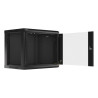 19" RACKOVÁ SKŘÍŇ PRO MONTÁŽ NA STĚNU 9U/600X450 (FLAT PACK) V2 ČERNÁ