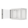 19" RACKOVÁ SKŘÍŇ PRO MONTÁŽ NA STĚNU 9U/600X450 (FLAT PACK) S PROSKLENÝMI DVEŘMI ŠEDÁ  V2