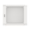 19" RACKOVÁ SKŘÍŇ PRO MONTÁŽ NA STĚNU 9U/600X450 (FLAT PACK) S PROSKLENÝMI DVEŘMI ŠEDÁ  V2