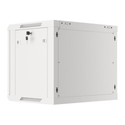 19" RACKOVÁ SKŘÍŇ PRO MONTÁŽ NA STĚNU 9U/600X450 (FLAT PACK) S PROSKLENÝMI DVEŘMI ŠEDÁ  V2