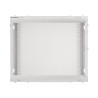 19" RACKOVÁ SKŘÍŇ PRO MONTÁŽ NA STĚNU 9U/600X450 (FLAT PACK) S PROSKLENÝMI DVEŘMI ŠEDÁ  V2