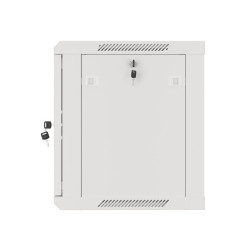 19" RACKOVÁ SKŘÍŇ PRO MONTÁŽ NA STĚNU 9U/600X450 (FLAT PACK) S PROSKLENÝMI DVEŘMI ŠEDÁ  V2