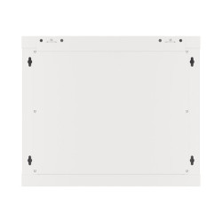 19" RACKOVÁ SKŘÍŇ PRO MONTÁŽ NA STĚNU 9U/600X450 (FLAT PACK) S PROSKLENÝMI DVEŘMI ŠEDÁ  V2