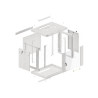 19" RACKOVÁ SKŘÍŇ PRO MONTÁŽ NA STĚNU 9U/600X450 (FLAT PACK) S PROSKLENÝMI DVEŘMI ŠEDÁ  V2