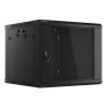 RACKOVÁ SKŘÍŇ 19" PRO MONTÁŽ NA STĚNU 9U/600X600 (FLAT PACK) V2 ČERNÁ