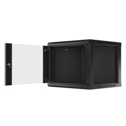 RACKOVÁ SKŘÍŇ 19" PRO MONTÁŽ NA STĚNU 9U/600X600 (FLAT PACK) V2 ČERNÁ