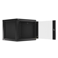 RACKOVÁ SKŘÍŇ 19" PRO MONTÁŽ NA STĚNU 9U/600X600 (FLAT PACK) V2 ČERNÁ