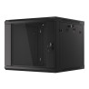 RACKOVÁ SKŘÍŇ 19" PRO MONTÁŽ NA STĚNU 9U/600X600 (FLAT PACK) V2 ČERNÁ