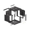 RACKOVÁ SKŘÍŇ 19" PRO MONTÁŽ NA STĚNU 9U/600X600 (FLAT PACK) V2 ČERNÁ