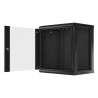 19" RACKOVÁ SKŘÍŇ PRO MONTÁŽ NA STĚNU 12U/600X450 (FLAT PACK) ČERNÁ  V2