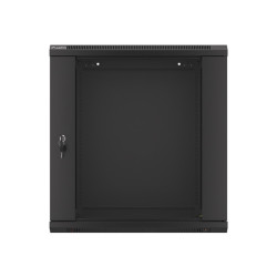 19" RACKOVÁ SKŘÍŇ PRO MONTÁŽ NA STĚNU 12U/600X450 (FLAT PACK) ČERNÁ  V2