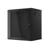 19" RACKOVÁ SKŘÍŇ PRO MONTÁŽ NA STĚNU 12U/600X450 (FLAT PACK) ČERNÁ  V2
