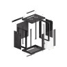 19" RACKOVÁ SKŘÍŇ PRO MONTÁŽ NA STĚNU 12U/600X450 (FLAT PACK) ČERNÁ  V2