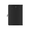 19" RACKOVÁ SKŘÍŇ PRO MONTÁŽ NA STĚNU 12U/600X450 (FLAT PACK) ČERNÁ  V2