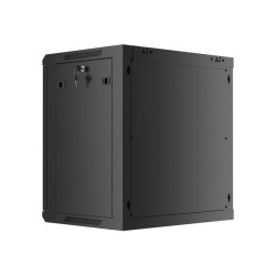 19" RACKOVÁ SKŘÍŇ PRO MONTÁŽ NA STĚNU 12U/600X450 (FLAT PACK) ČERNÁ  V2