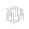 19" RACKOVÁ SKŘÍŇ 12U/600X450 (FLAT PACK) ŠEDÁ  V2