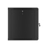 19" RACKOVÁ SKŘÍŇ PRO MONTÁŽ NA STĚNU 12U/600X600 (FLAT PACK) S PROSKLENÝMI DVEŘMI ČERNÁ  V2